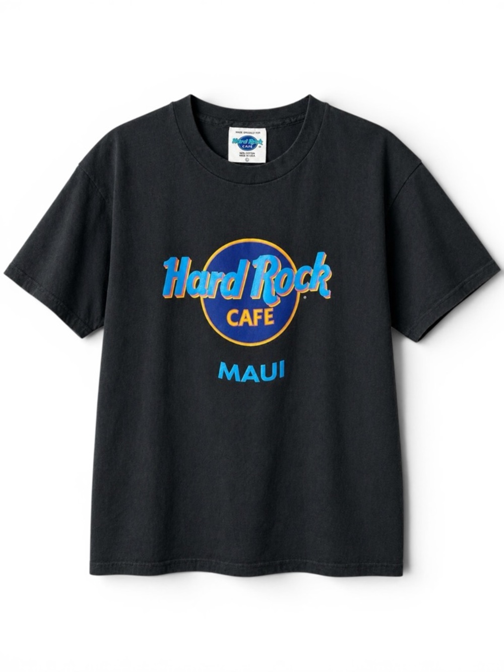 Vintage Hard Rock Cafe Maui T Shirt USA Single Stitch Black Graphic Tee L